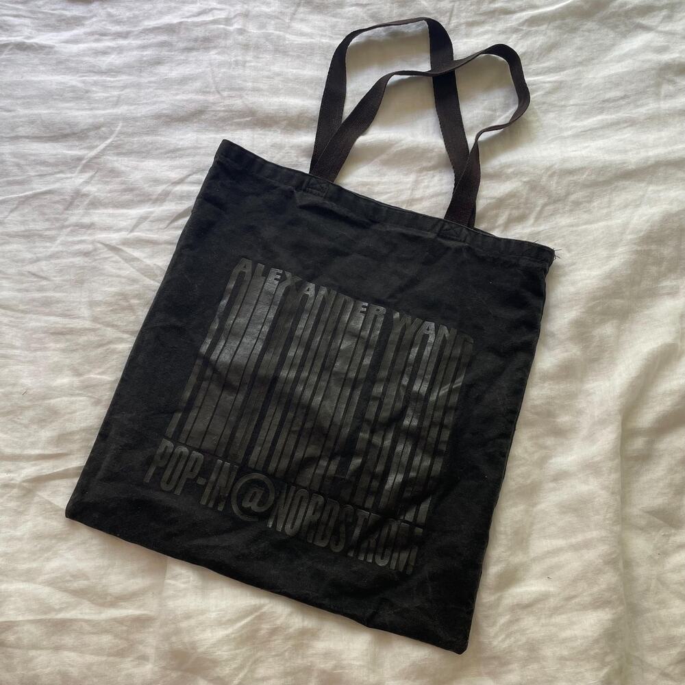 Alexander Wang Nordstroms Pop In Promo Tote Bag Black Canvas Drip Logo Rare